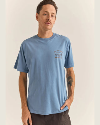 Rhythm Worn Path Short Sleeve T-Shirt - Sea Blue