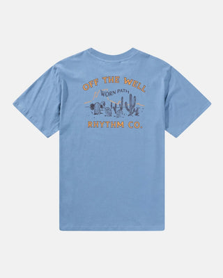 Rhythm Worn Path Short Sleeve T-Shirt - Sea Blue