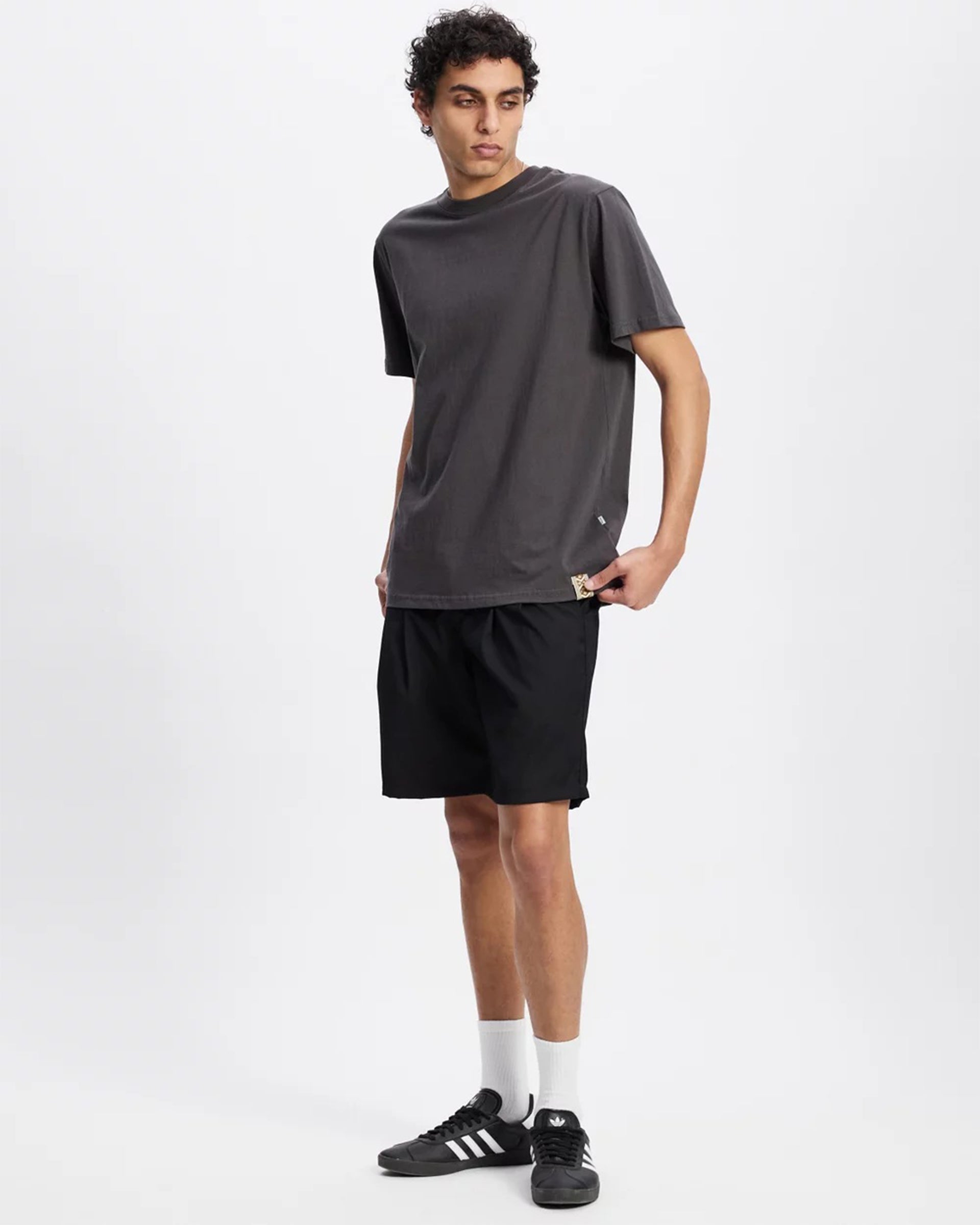 Woven Vintage S/S T-Shirt - Black