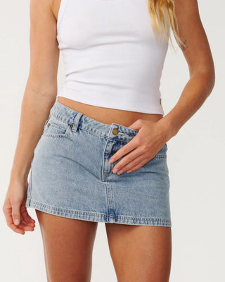 Rip Curl Women's Aggie Hipster Mini Skirt - Vintage Blue