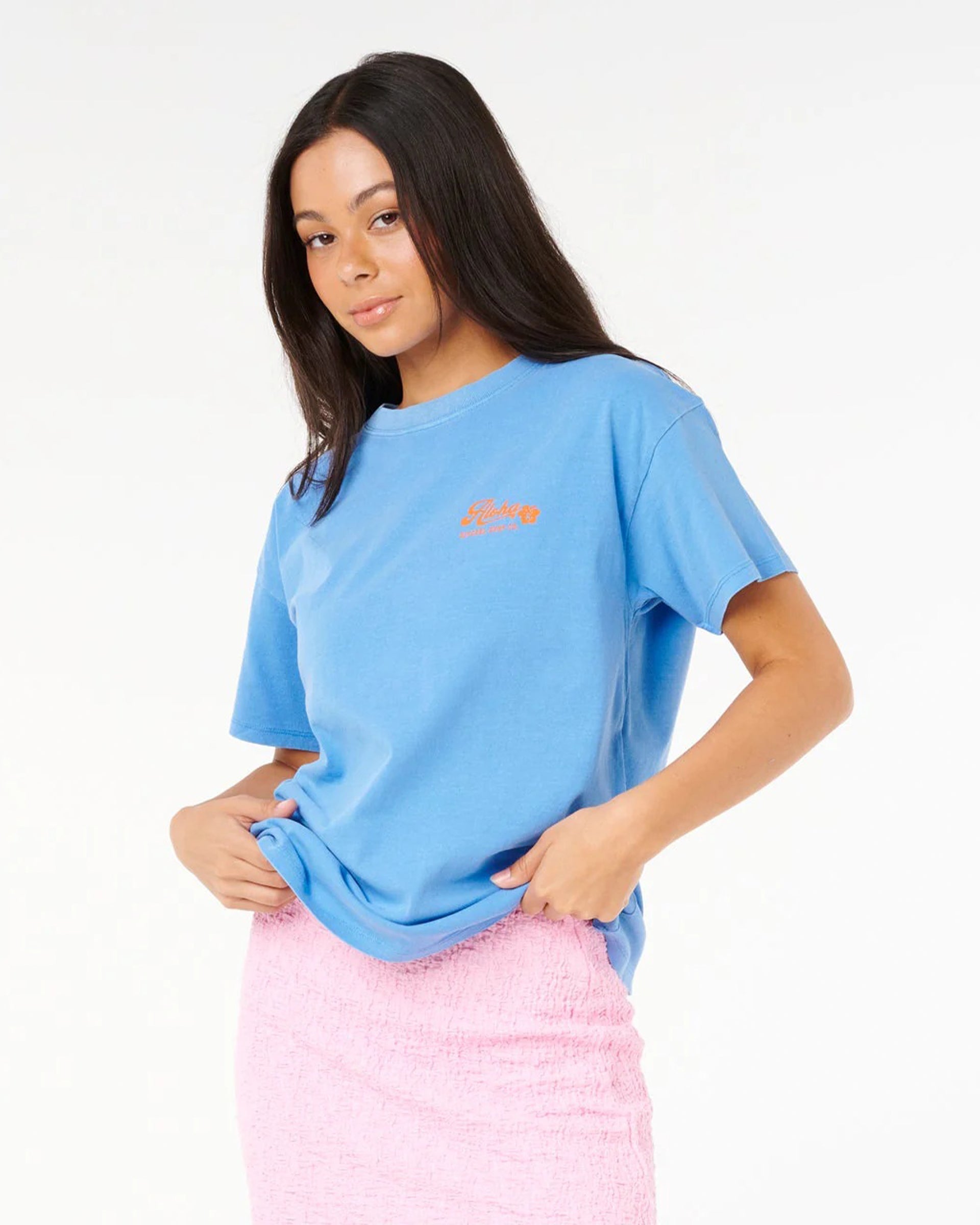 Rip Curl Women's Aloha Relaxed Tee - Azure Blue