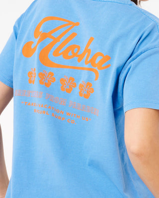 Rip Curl Women's Aloha Relaxed Tee - Azure Blue