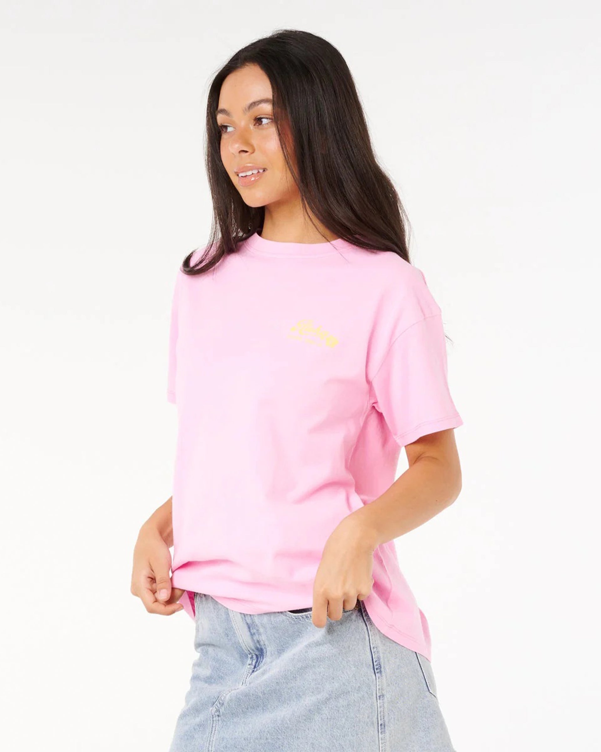 Rip Curl Women's Aloha Relaxed Tee - Pastel Pink