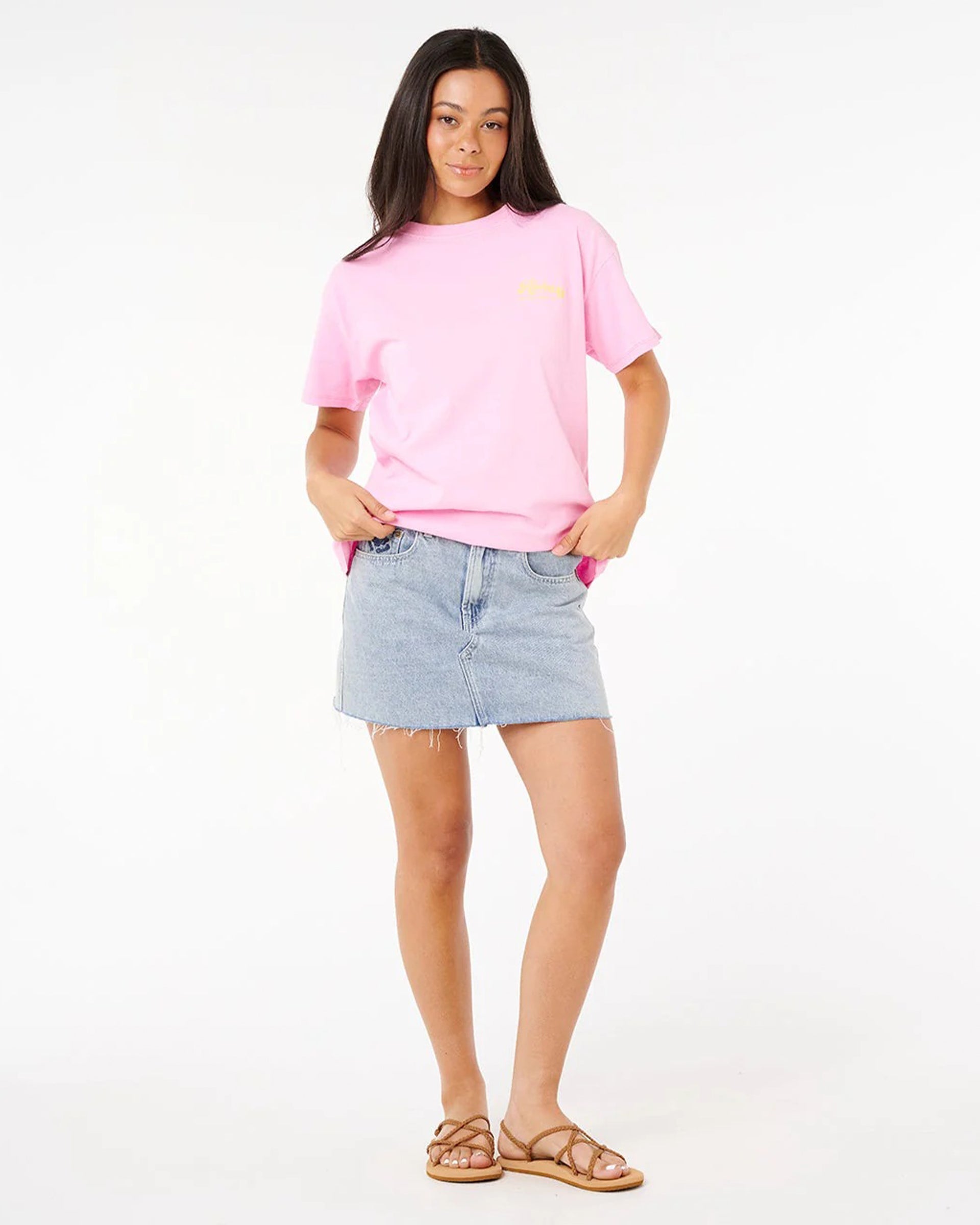 Rip Curl Women's Aloha Relaxed Tee - Pastel Pink