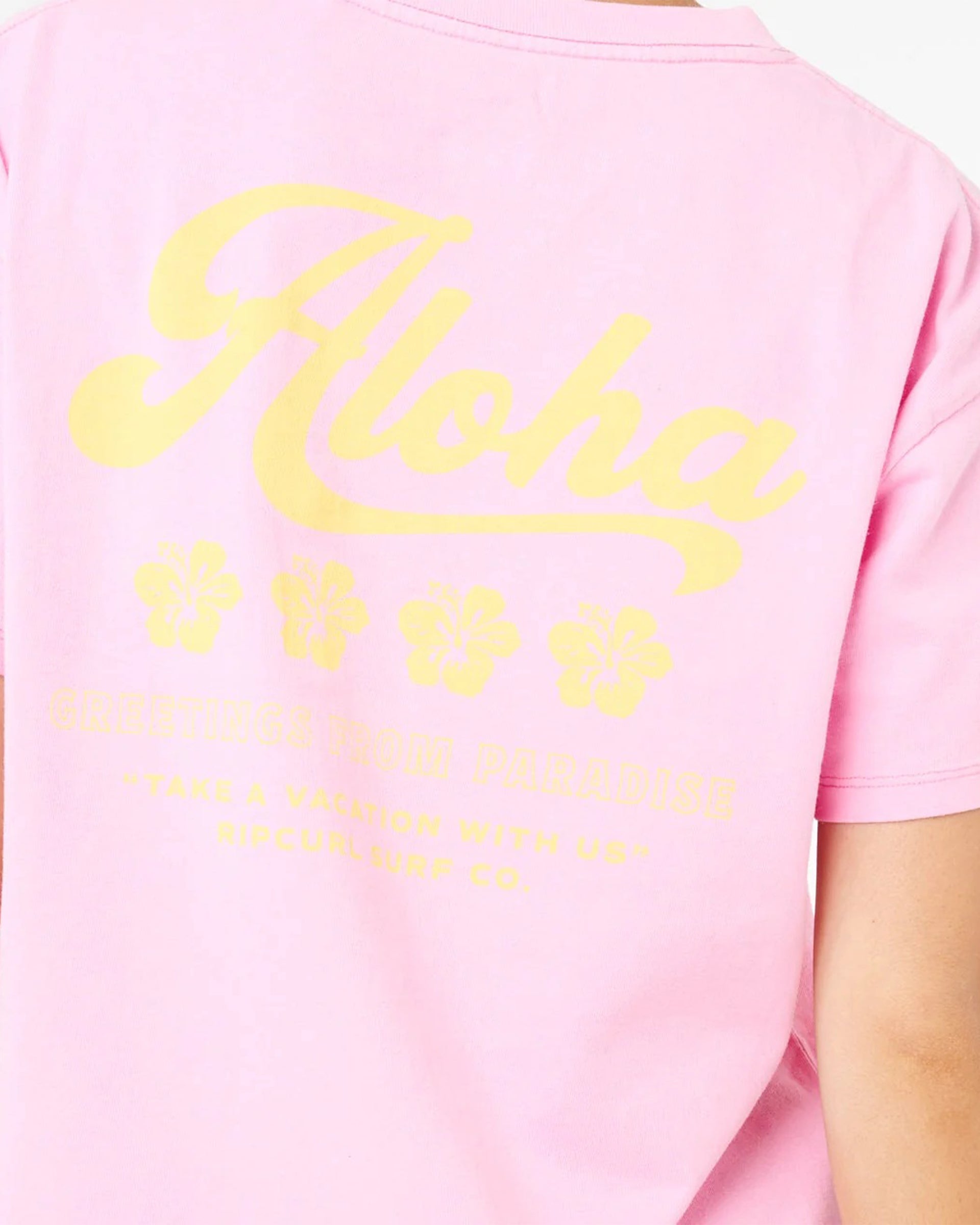 Rip Curl Women's Aloha Relaxed Tee - Pastel Pink