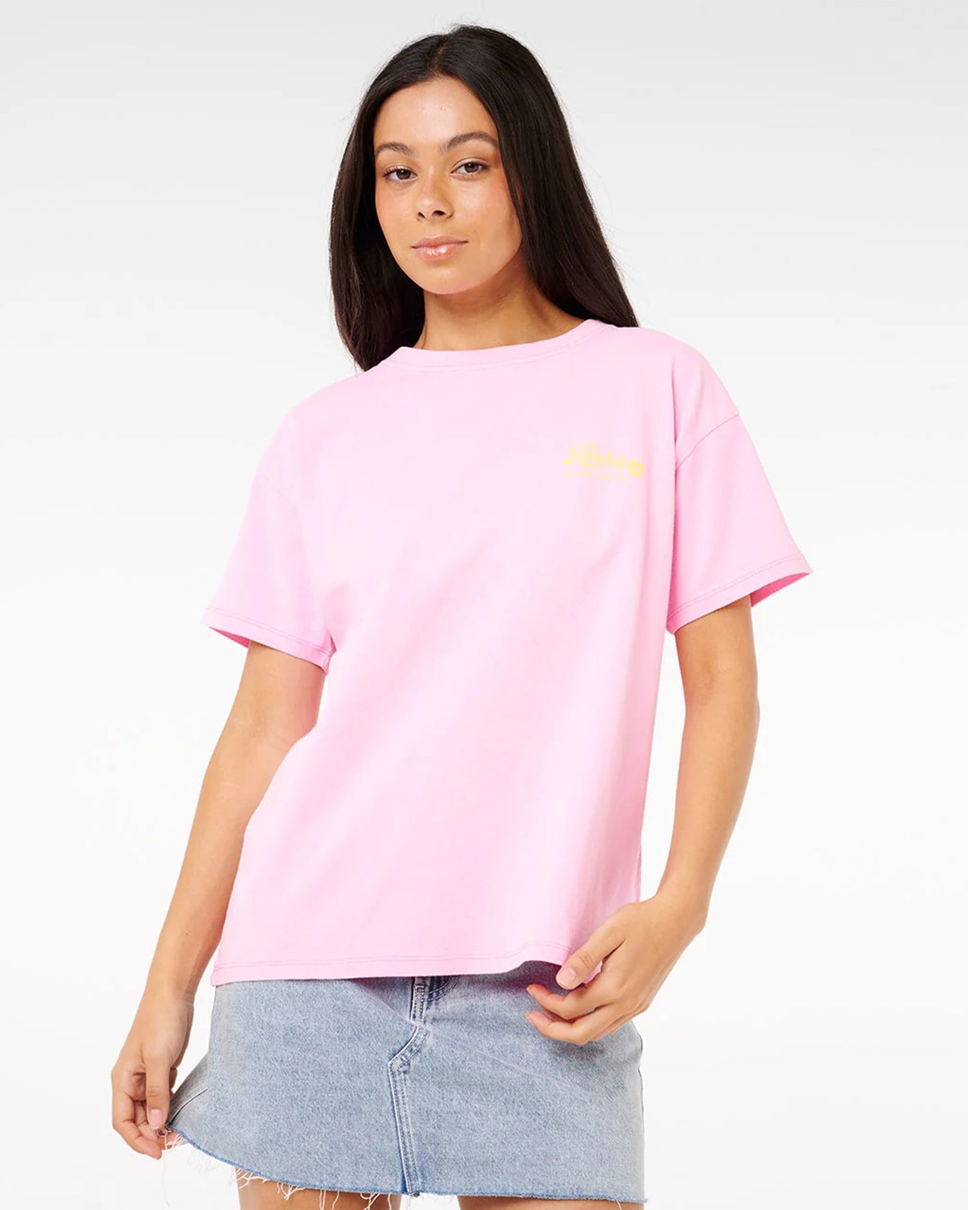 Rip Curl Women's Aloha Relaxed Tee - Pastel Pink