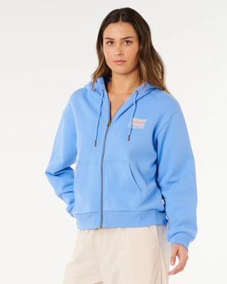 Rip Curl Women's Aloha Zip Thru Hoodie - Cornflower Blue