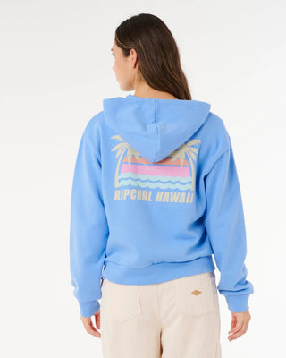 Rip Curl Women's Aloha Zip Thru Hoodie - Cornflower Blue