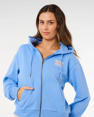 Rip Curl Women's Aloha Zip Thru Hoodie - Cornflower Blue