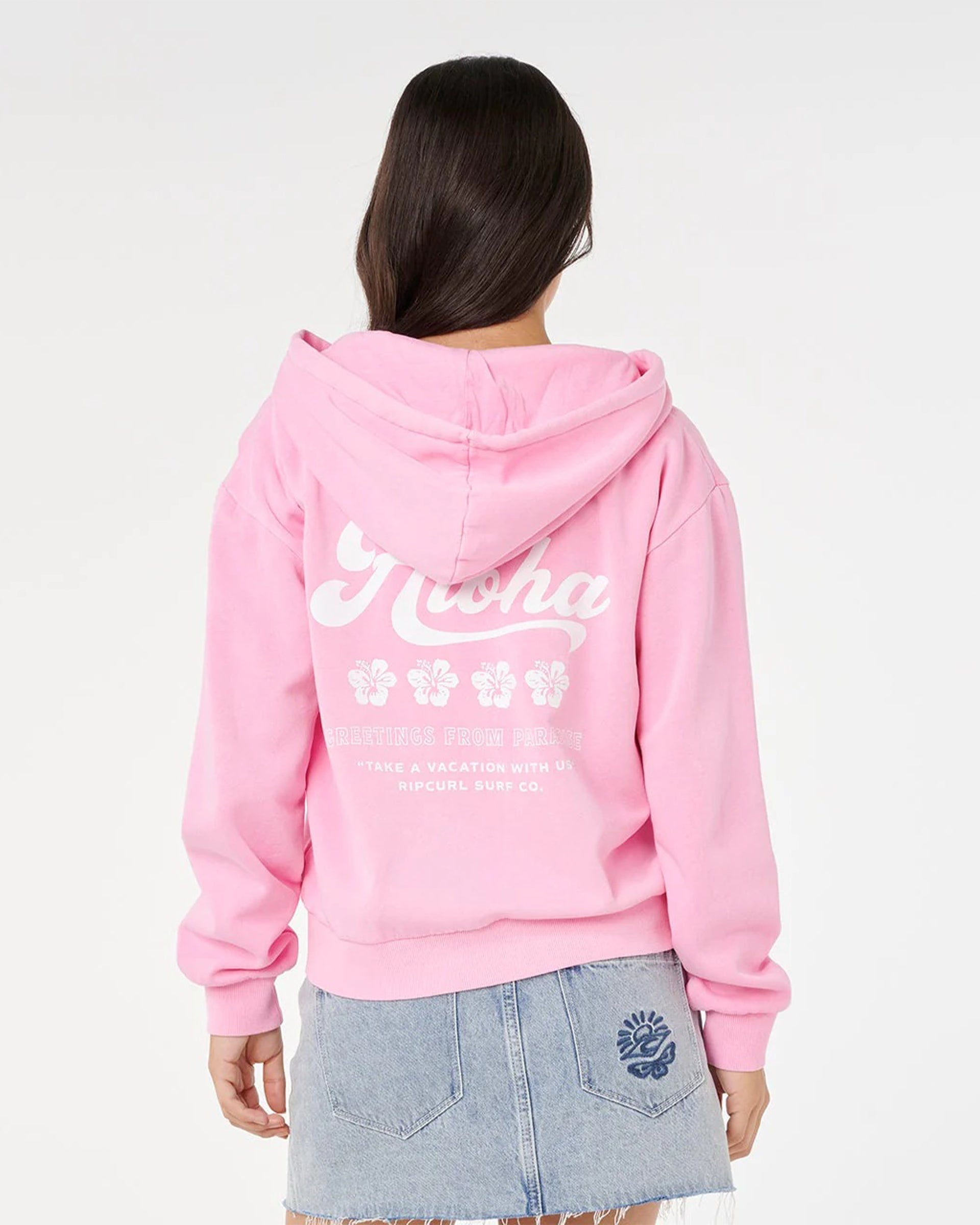 Rip Curl Women's Aloha Relaxed Zip Through - Pastel Pink