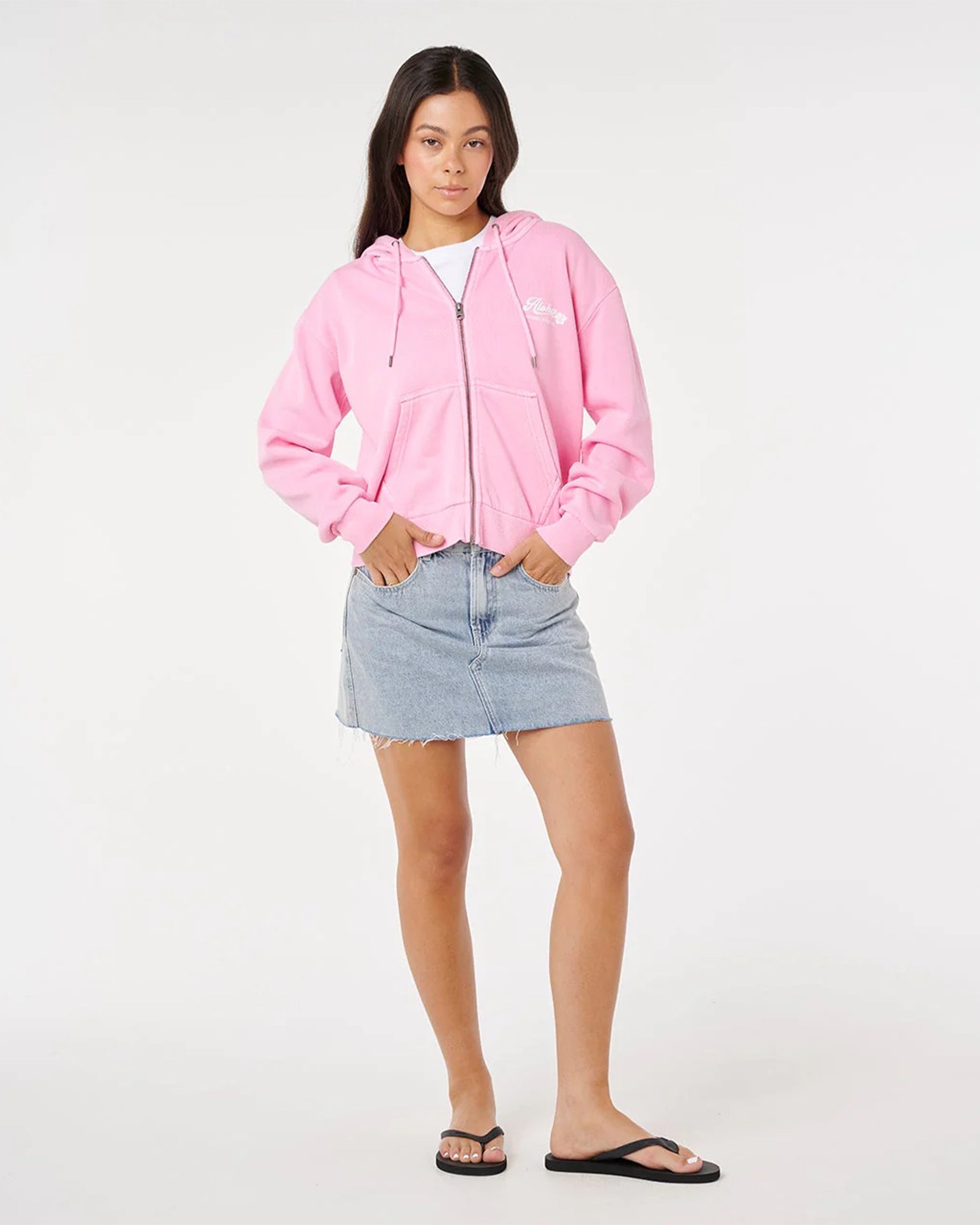Rip Curl Women's Luxe Surf Raglan Relaxed Crew - Pastel Pink