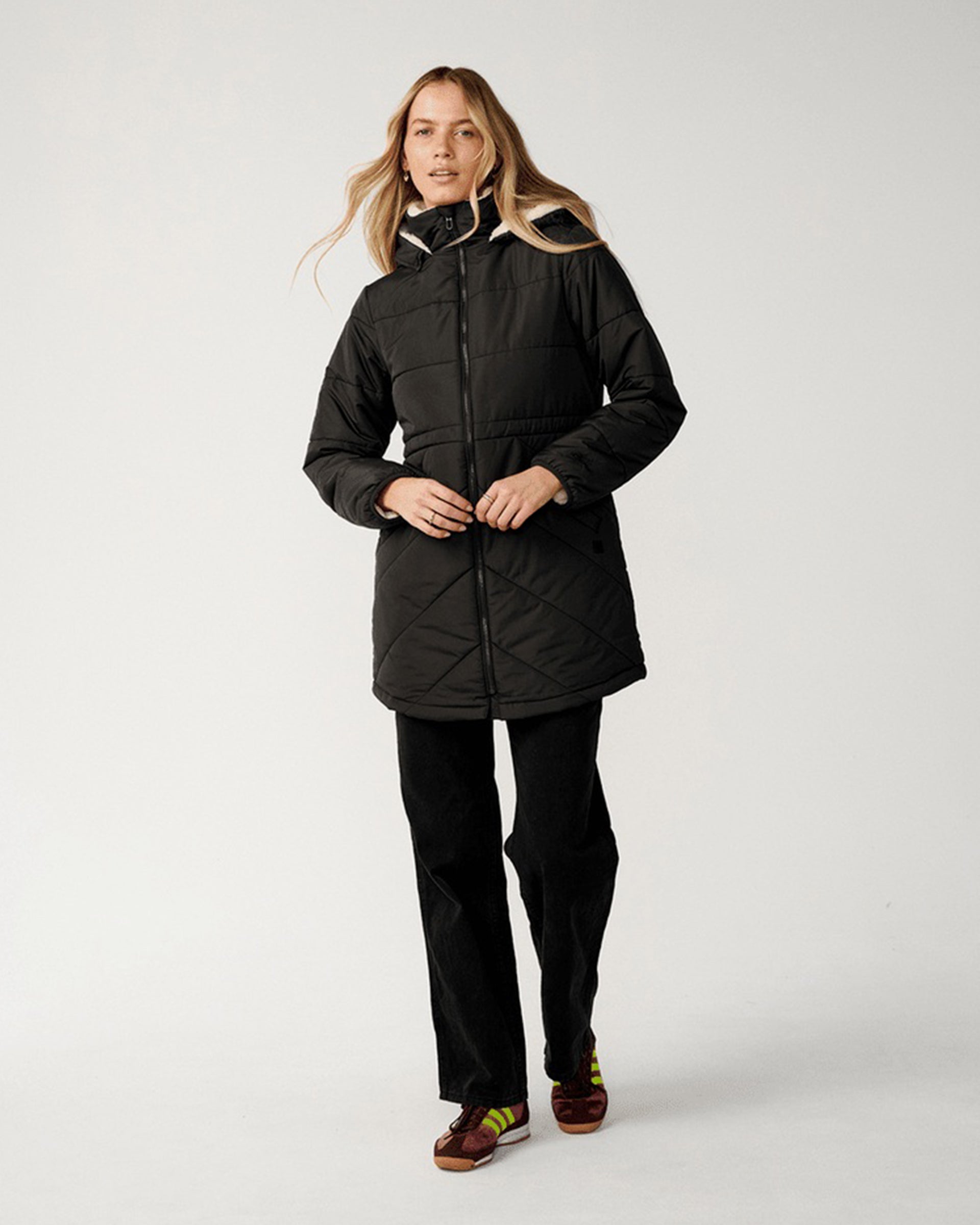 Rip Curl Anti-Series Anoeta Long Line Jacket - Washed Black