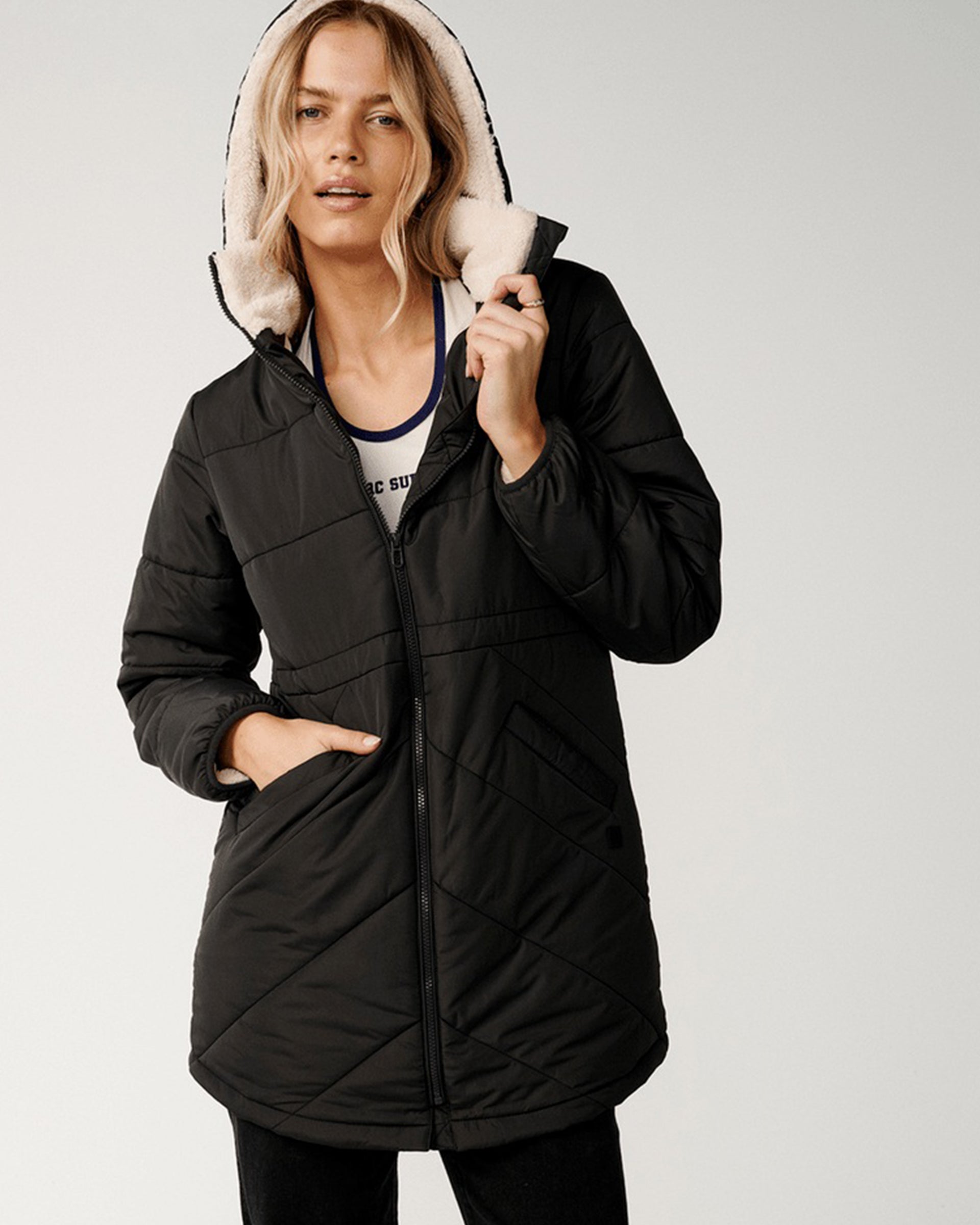 Rip Curl Anti-Series Anoeta Long Line Jacket - Washed Black