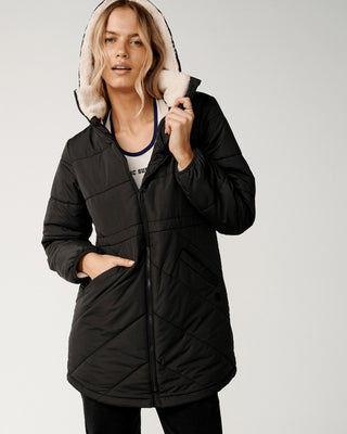 Rip Curl Anti-Series Anoeta Long Line Jacket - Washed Black