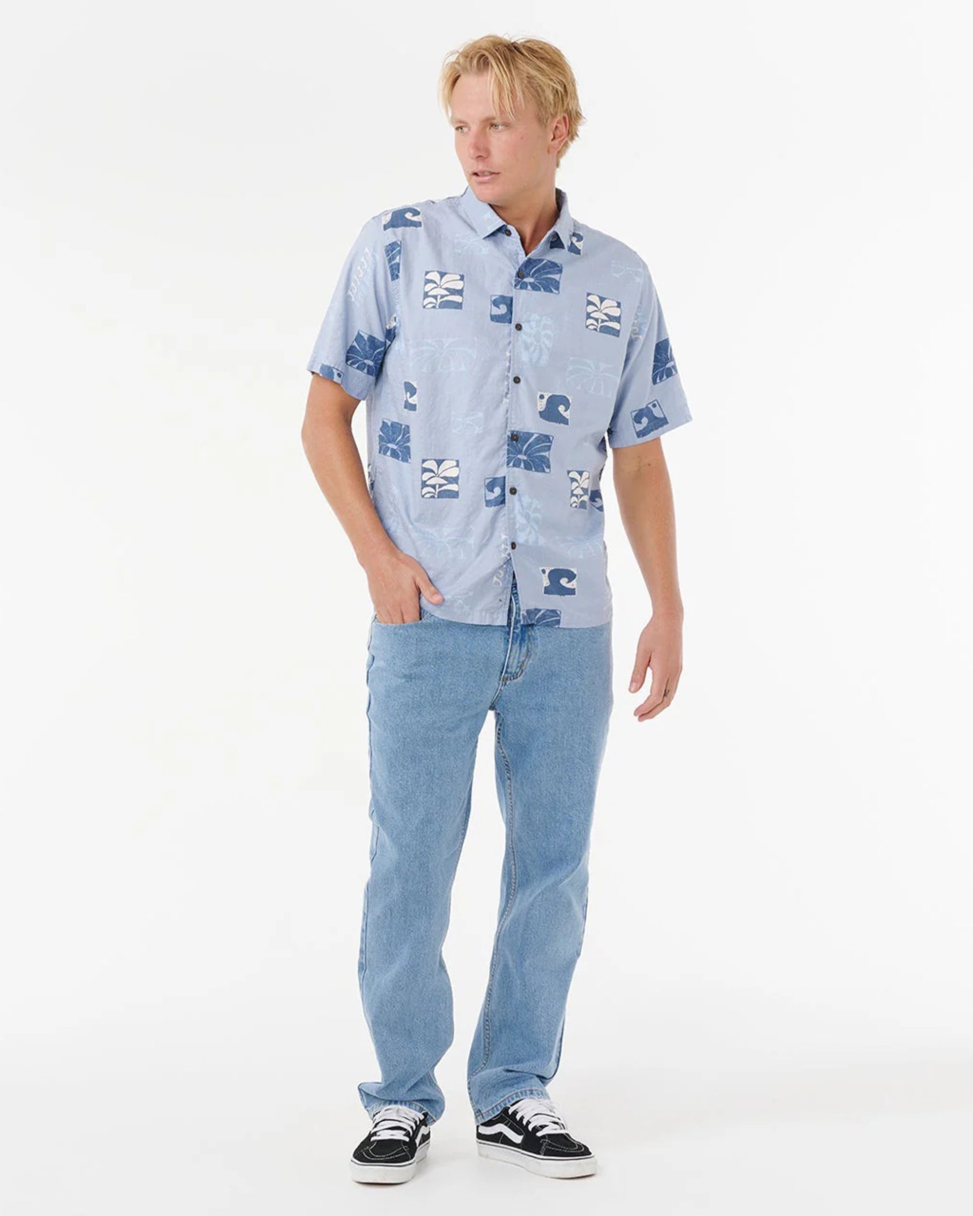 Rip Curl Artist Of The Search - Ty Williams Short Sleeve Shirt  Spray Blue