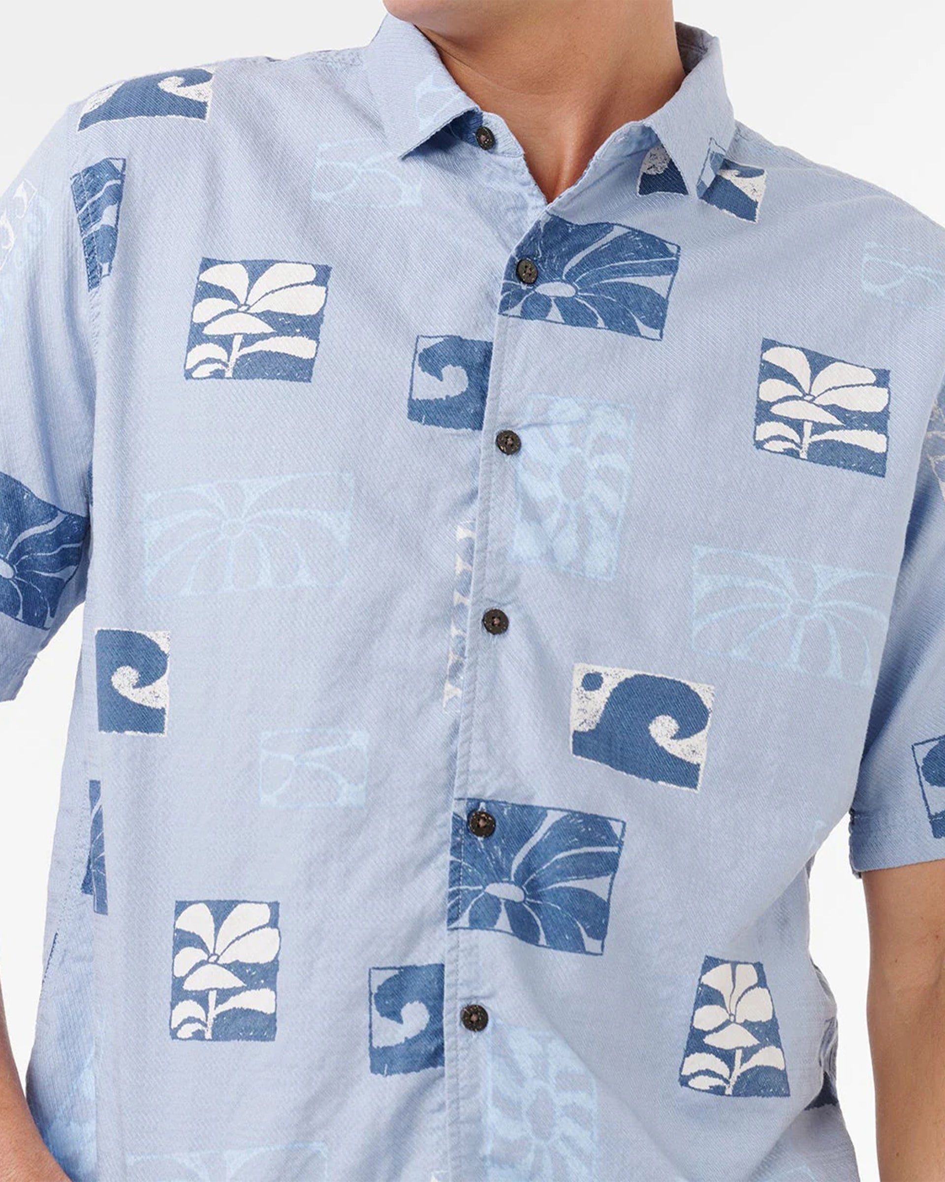 Rip Curl Artist Of The Search - Ty Williams Short Sleeve Shirt  Spray Blue