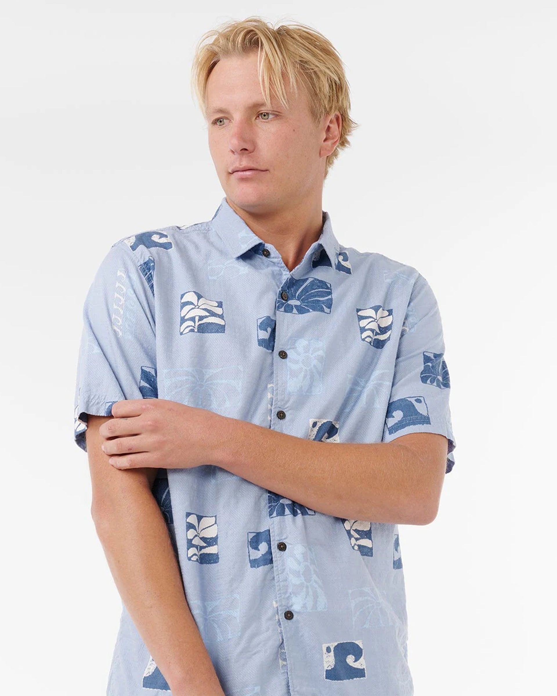 Rip Curl Artist Of The Search - Ty Williams Short Sleeve Shirt  Spray Blue