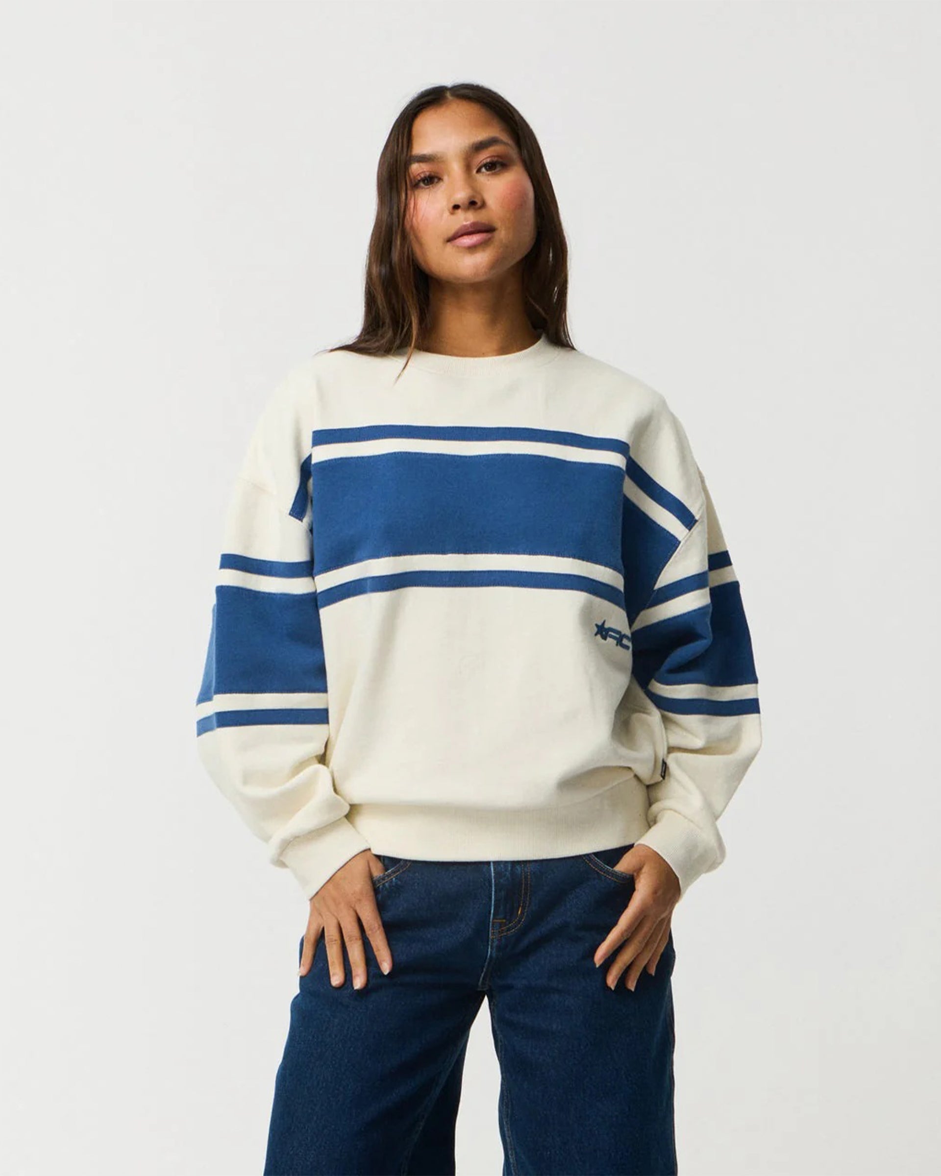 Rip Curl Women's Archive Script Panel Crewneck Sweater - Bone