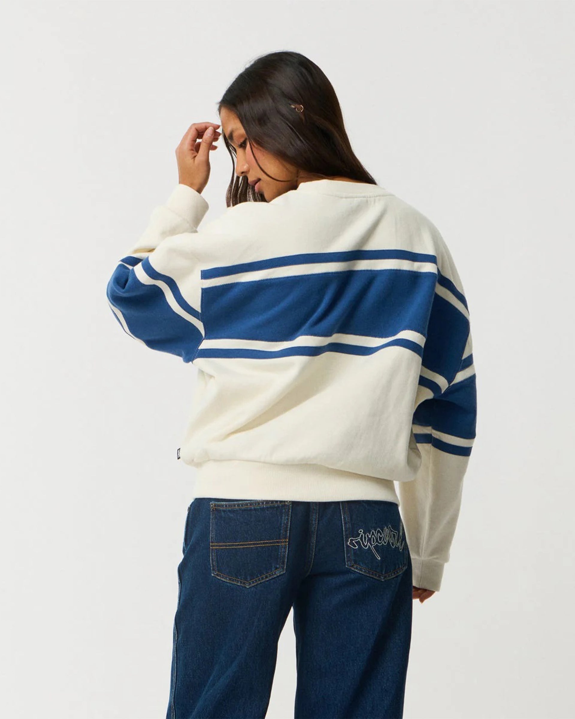 Rip Curl Women's Archive Script Panel Crewneck Sweater - Bone