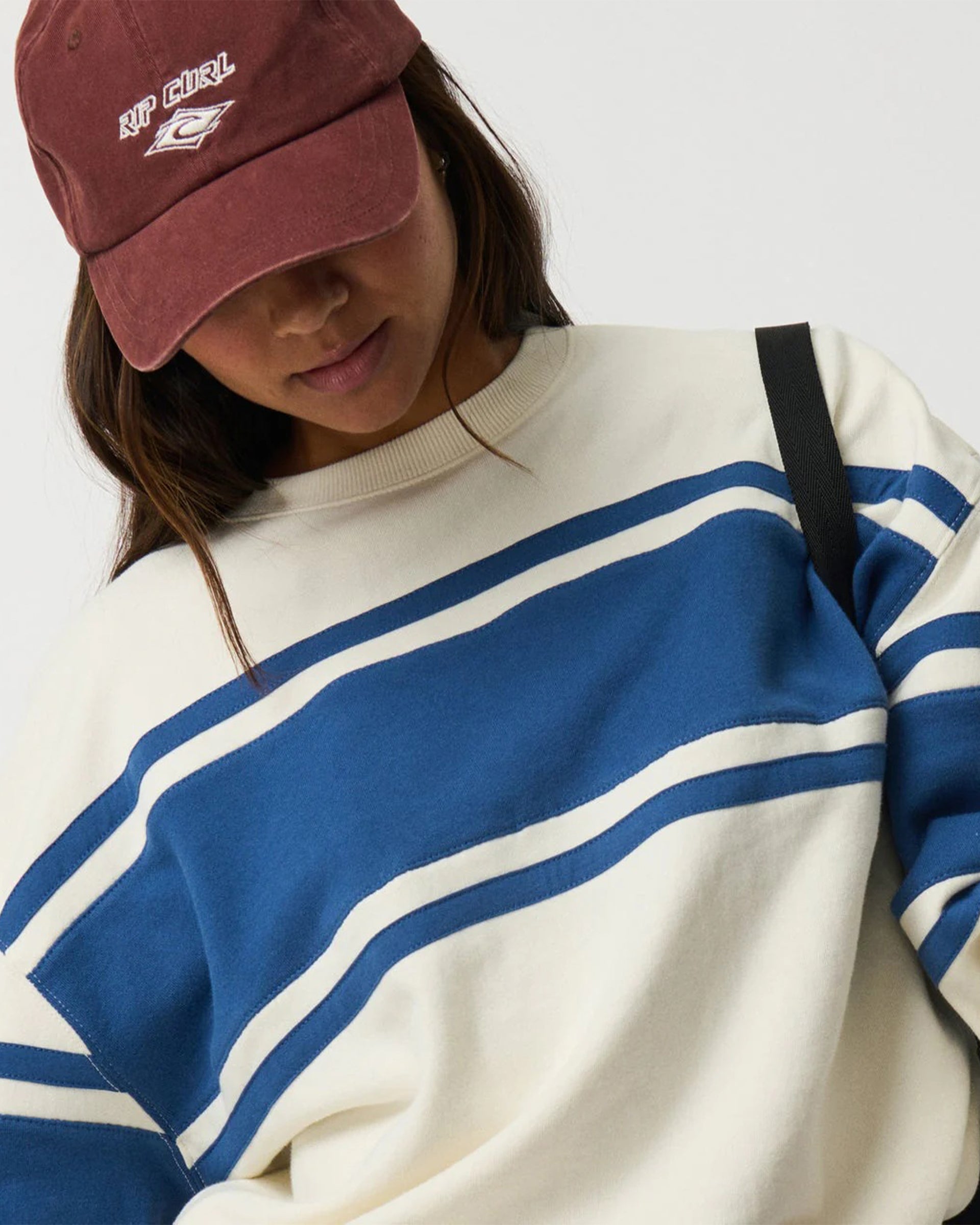 Rip Curl Women's Archive Script Panel Crewneck Sweater - Bone