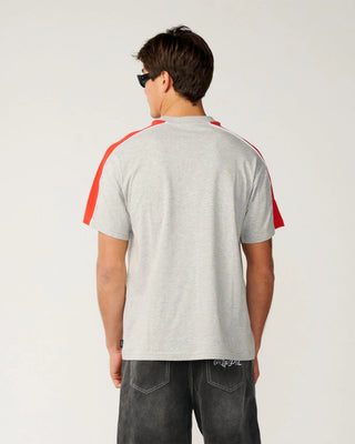 Rip Curl Archive Up Top Panel Loose Short Sleeve T-Shirt - Grey Marle