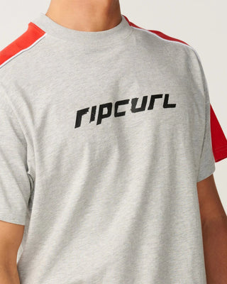 Rip Curl Archive Up Top Panel Loose Short Sleeve T-Shirt - Grey Marle