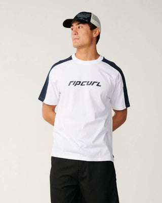 Rip Curl Archive Up Top Panel Loose Short Sleeve T-Shirt - White