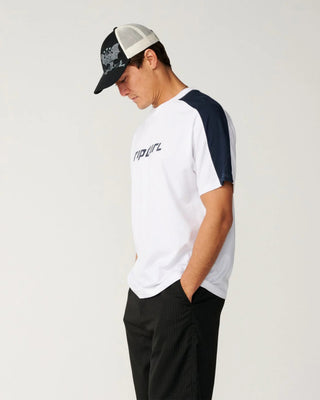 Rip Curl Archive Up Top Panel Loose Short Sleeve T-Shirt - White