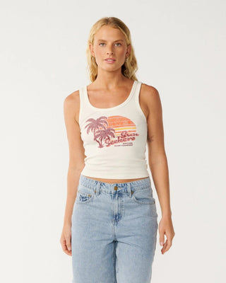 Rip Curl Women's Beach Days Fitted Tank - Bone