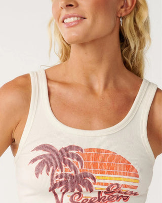 Rip Curl Women's Beach Days Fitted Tank - Bone