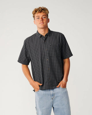 Rip Curl Classic Surf Check Short Sleeve Shirt - Black