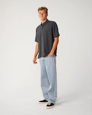 Rip Curl Classic Surf Check Short Sleeve Shirt - Black