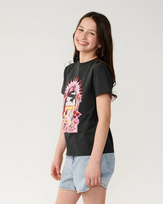 Rip Curl Girl's (8-16) Costa Del Sol Band Tee - Washed Black
