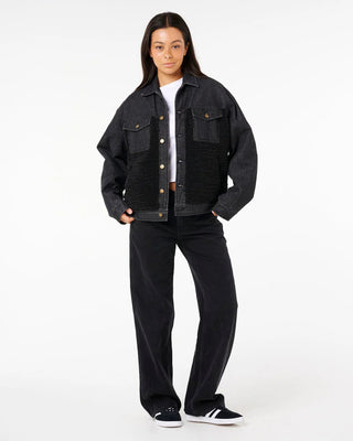 Rip Curl Women's Cruisin' Sherpa Denim Jacket - Black