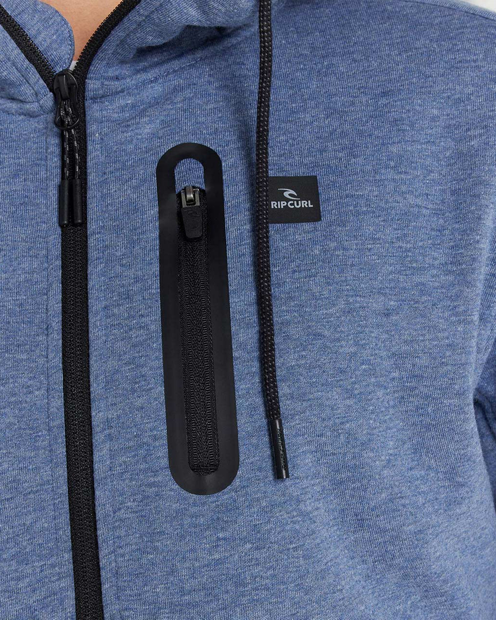 Rip Curl Anti Series Departed Zip Thru Fleece - Navy/Grey