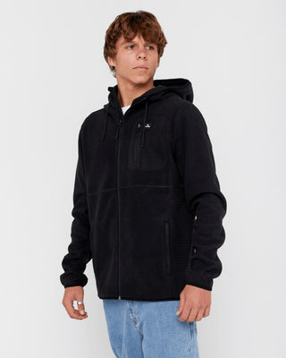 Rip Curl Departed Polar Fleece Zip Thru - Black