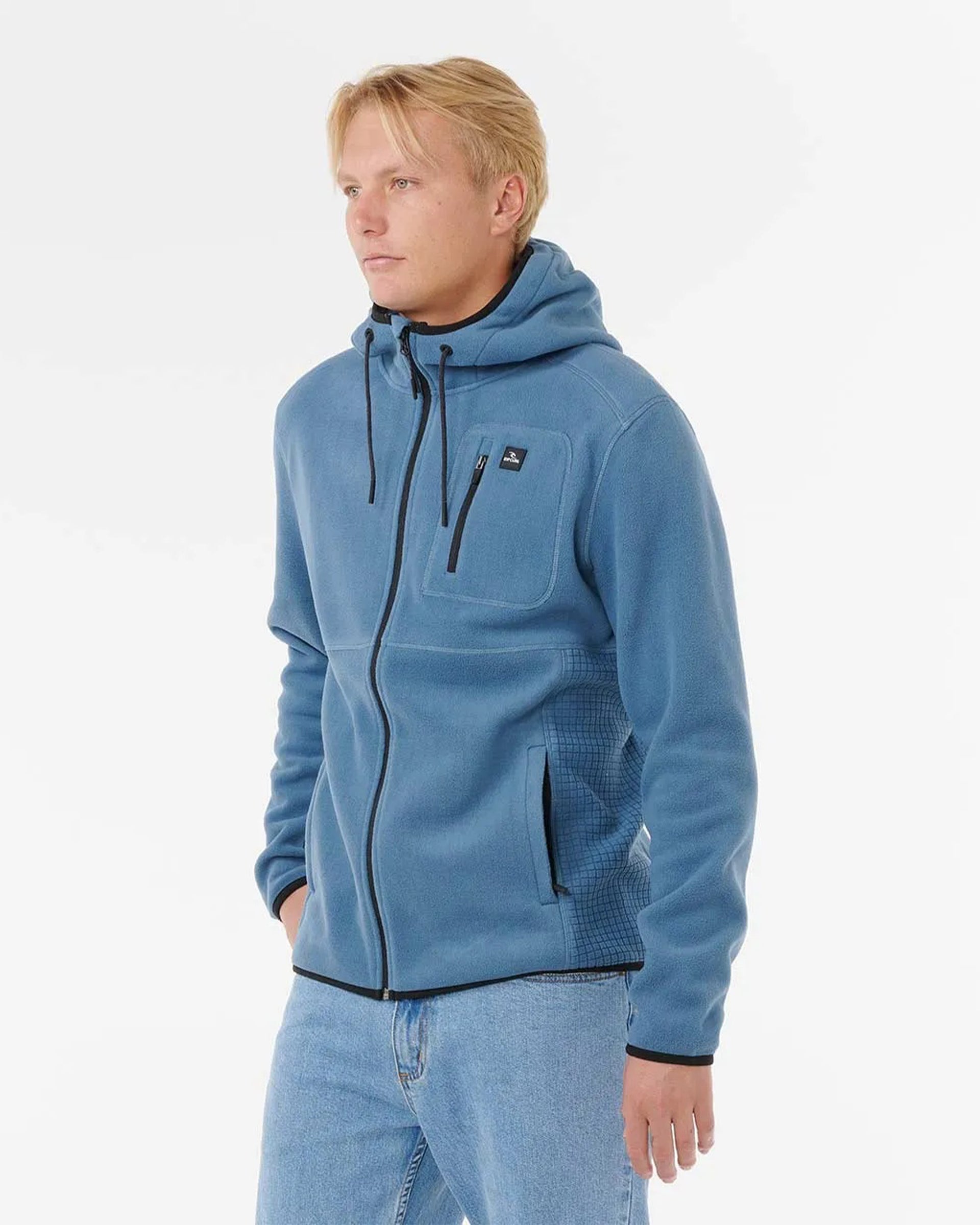 Rip Curl Departed Polar Fleece Zip Thru - Bluefin