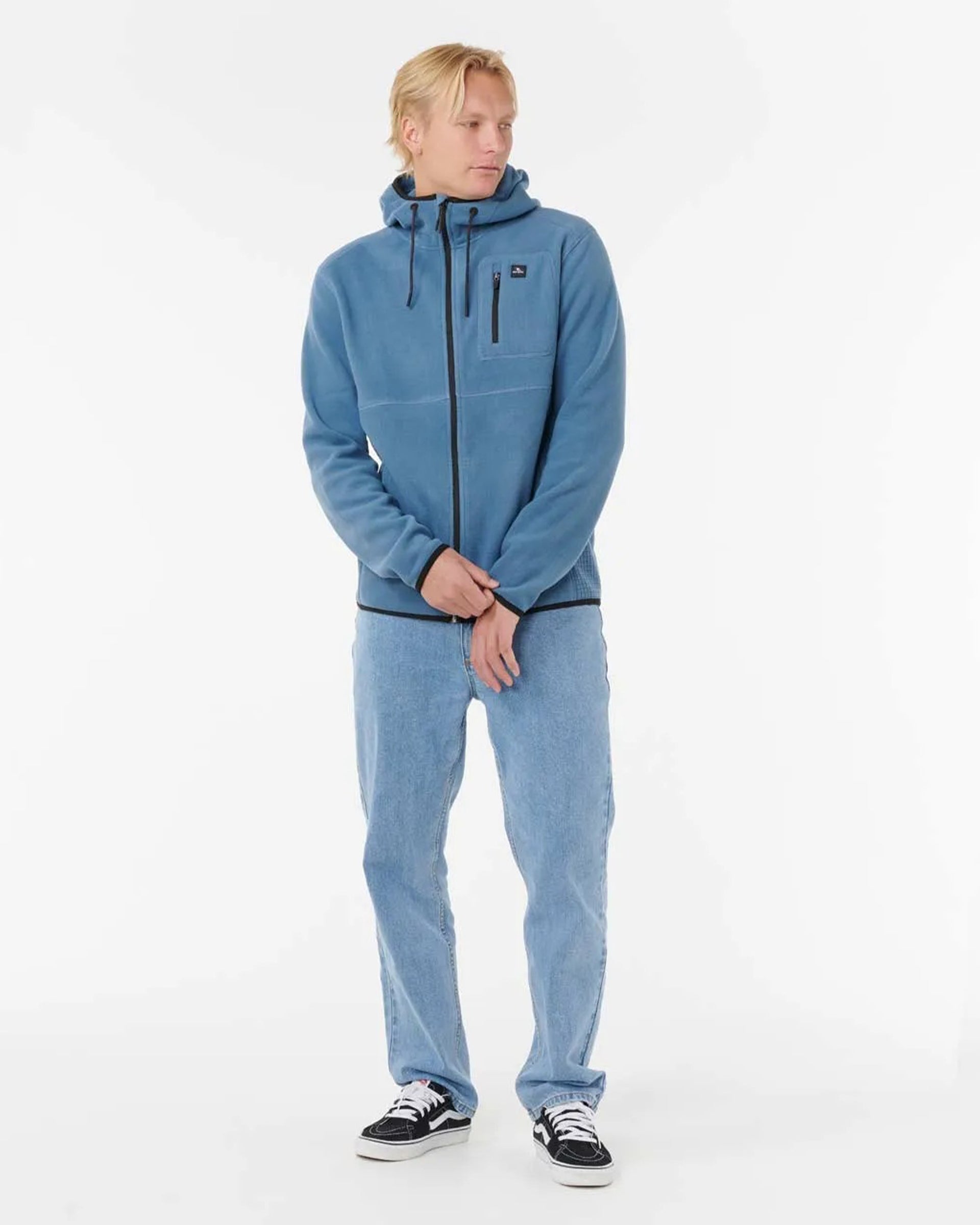 Rip Curl Departed Polar Fleece Zip Thru - Bluefin