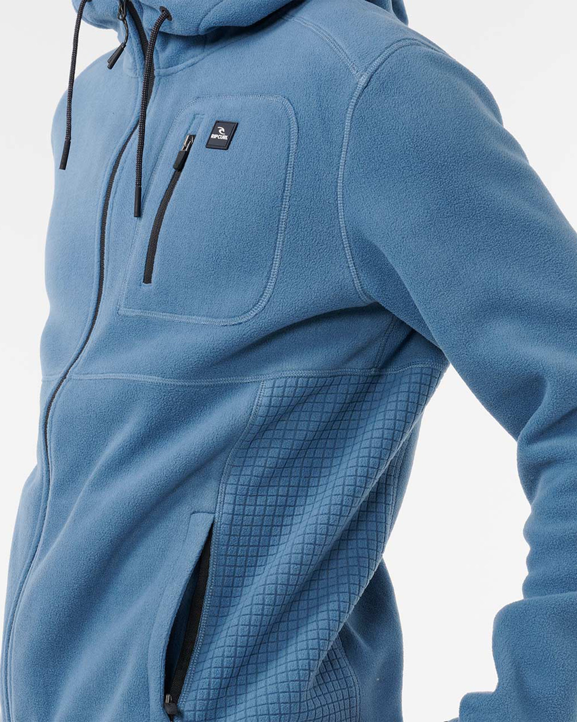 Rip Curl Departed Polar Fleece Zip Thru - Bluefin