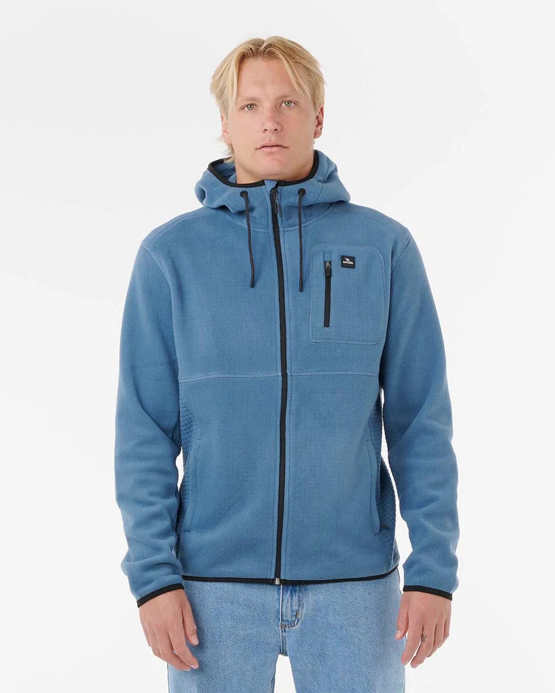 Rip Curl Departed Polar Fleece Zip Thru - Bluefin