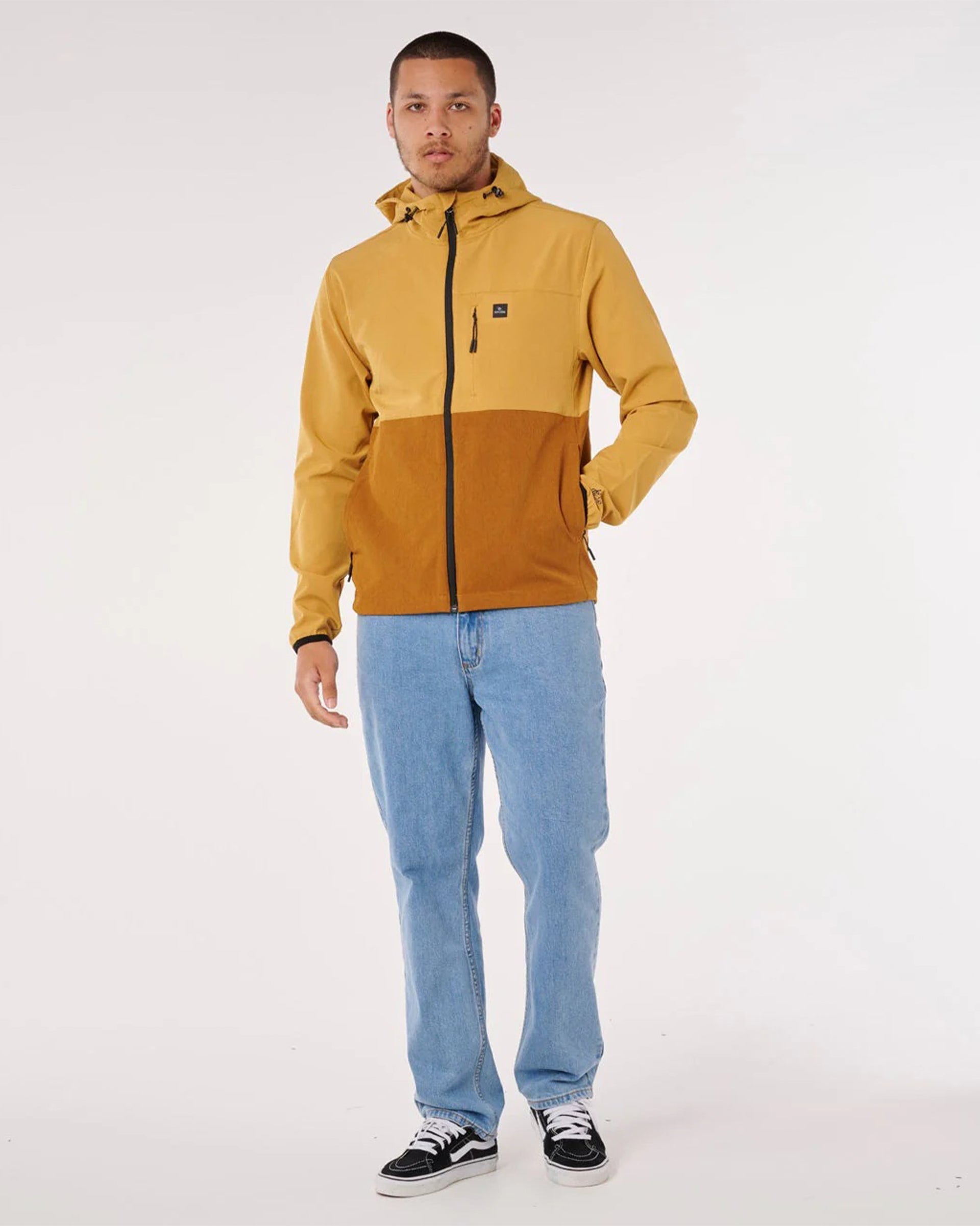 Rip Curl Elite Anti-Series Zip Through Jacket - Brown/Gold