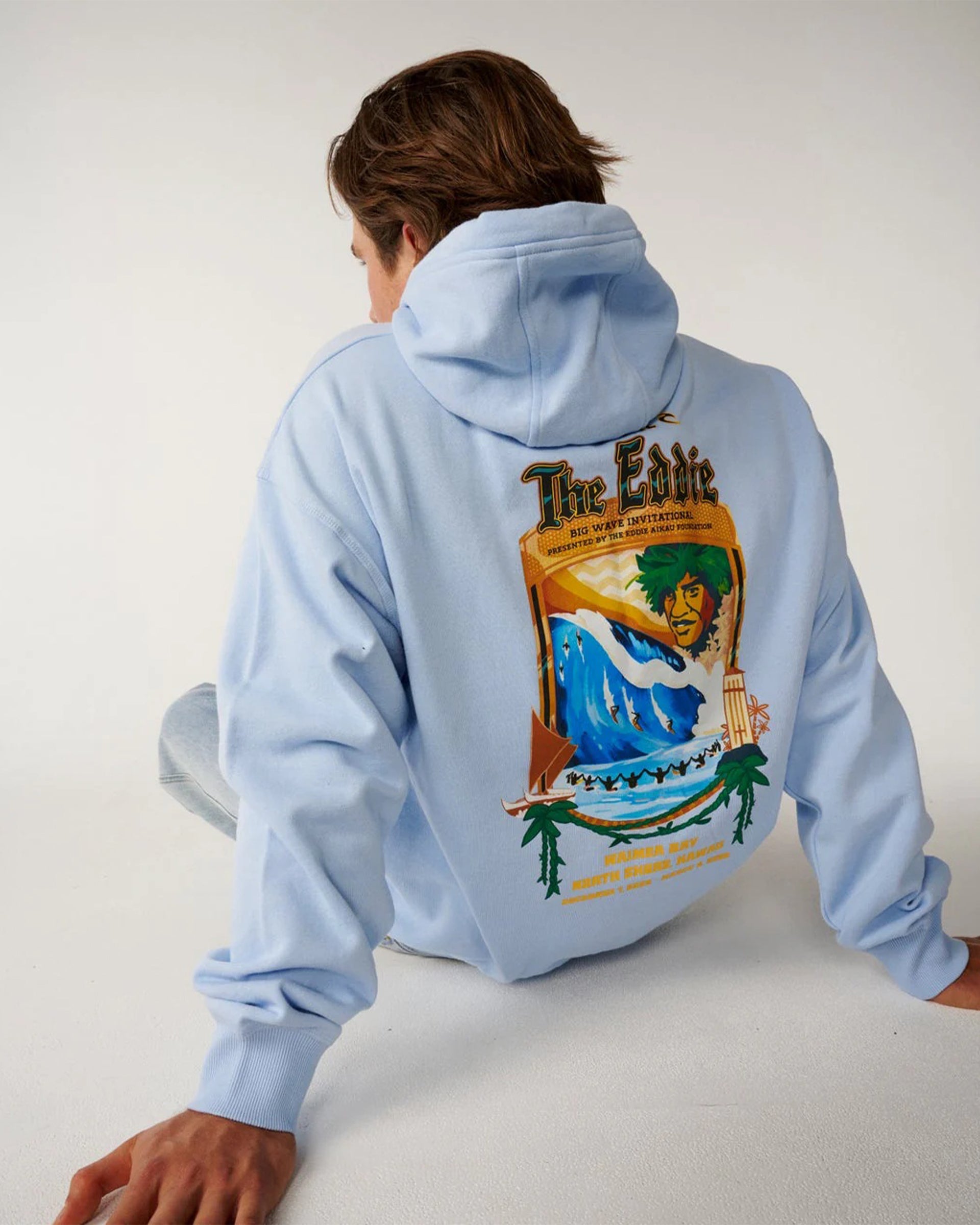 Rip Curl Eddie Would Go Poster Hood - Blue Wind