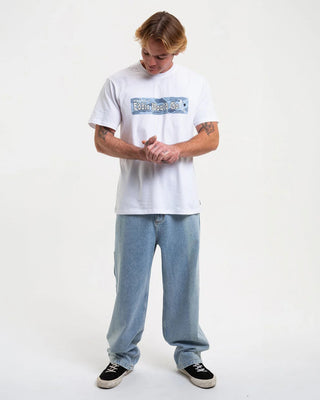 Eddie Would Go Sticker Tee - White