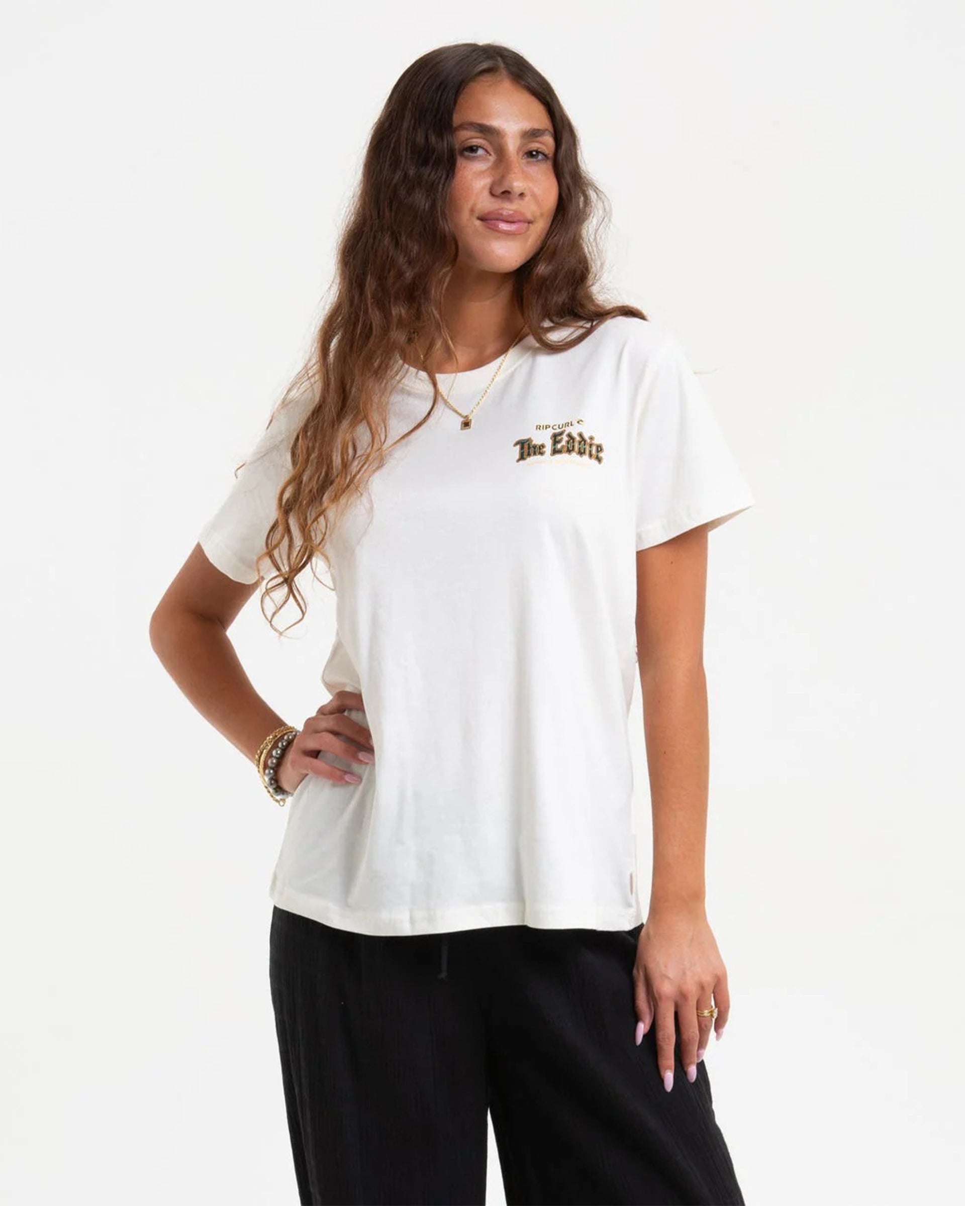 Rip Curl Women's Eddie Would Go Standard Tee - Bone