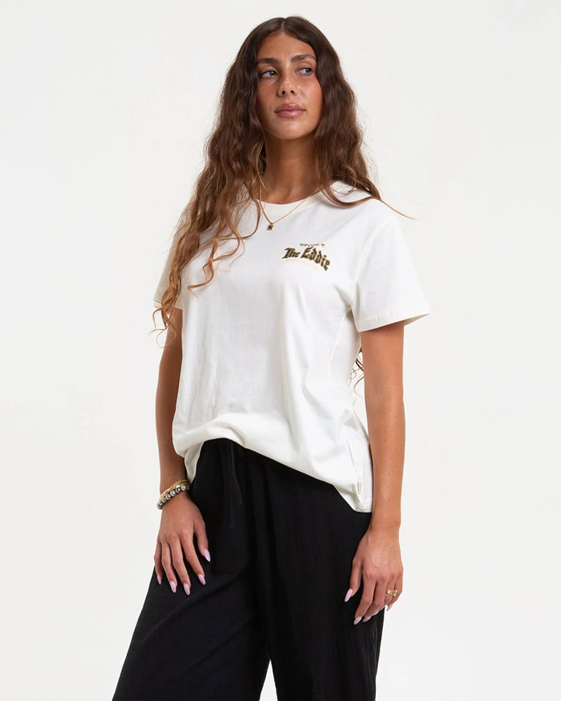 Rip Curl Women's Eddie Would Go Standard Tee - Bone