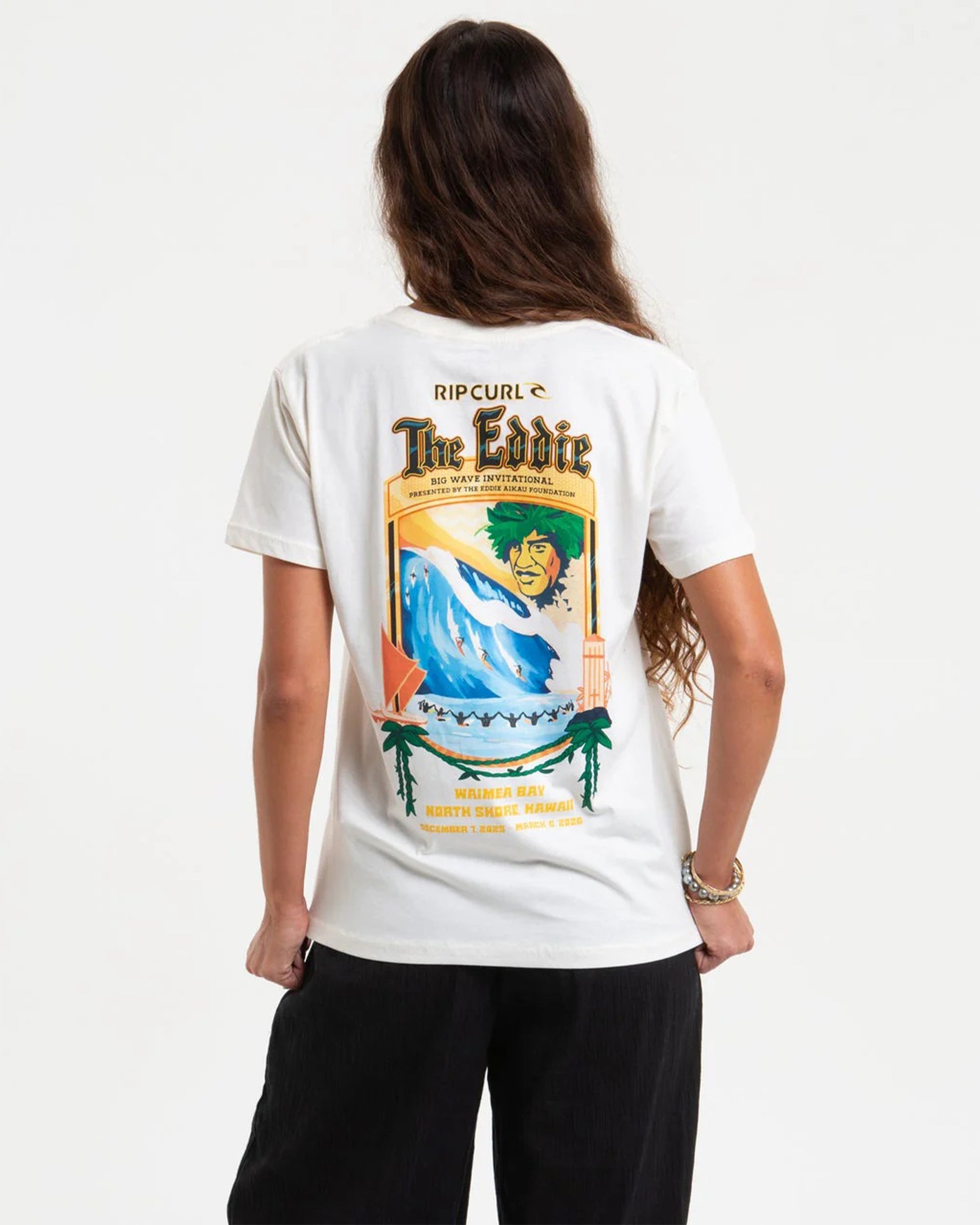 Rip Curl Women's Eddie Would Go Standard Tee - Bone