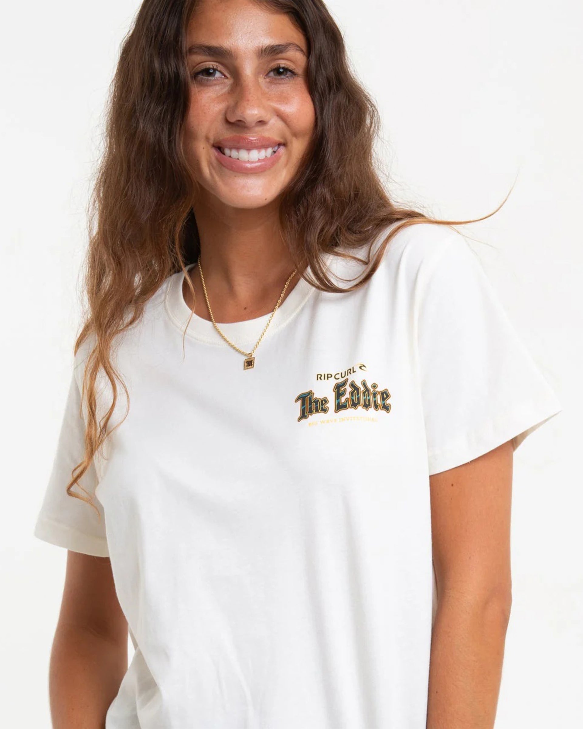 Rip Curl Women's Eddie Would Go Standard Tee - Bone