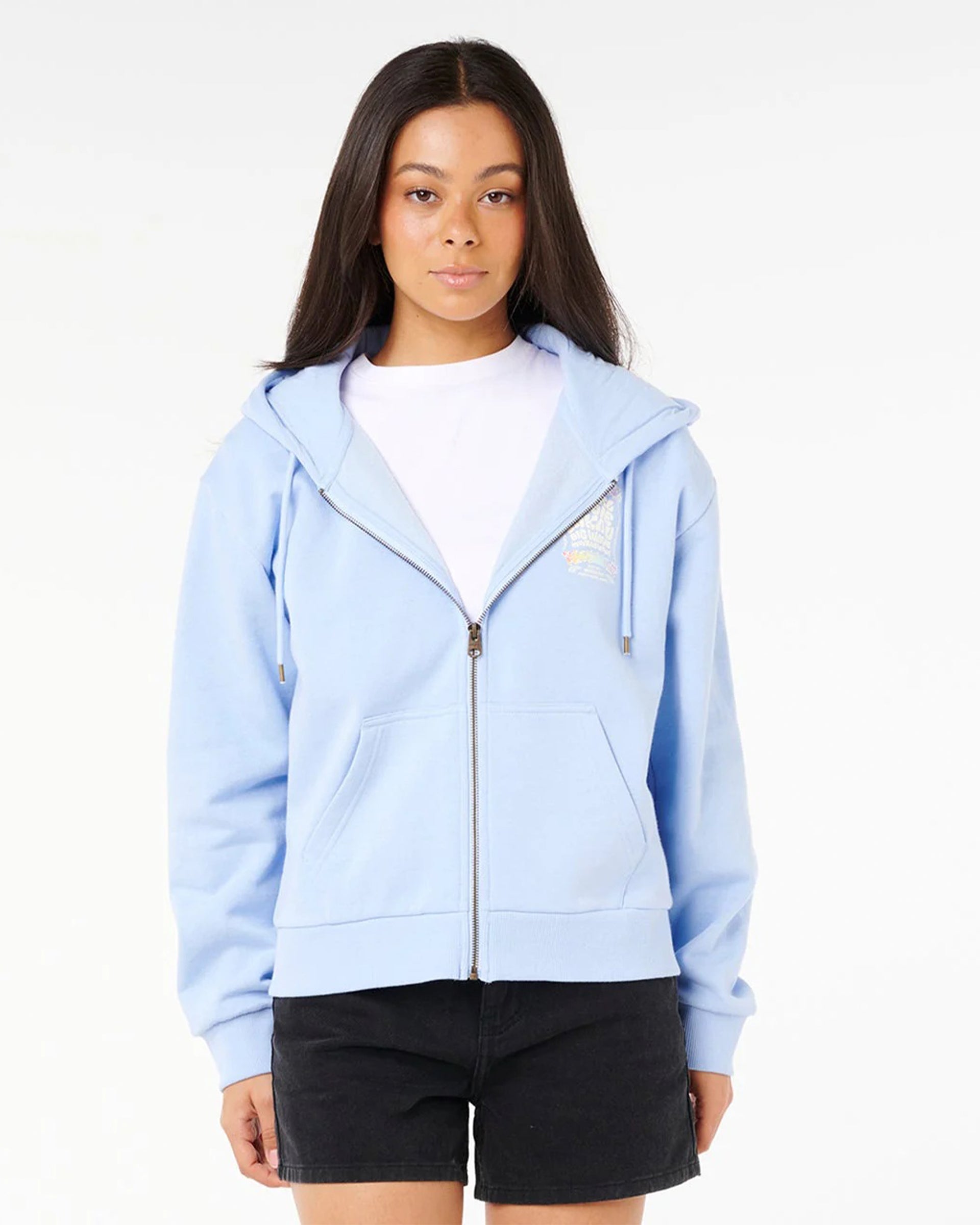 Rip Curl Women's Eddie Would Go Zip Through Fleece - Blue Wind