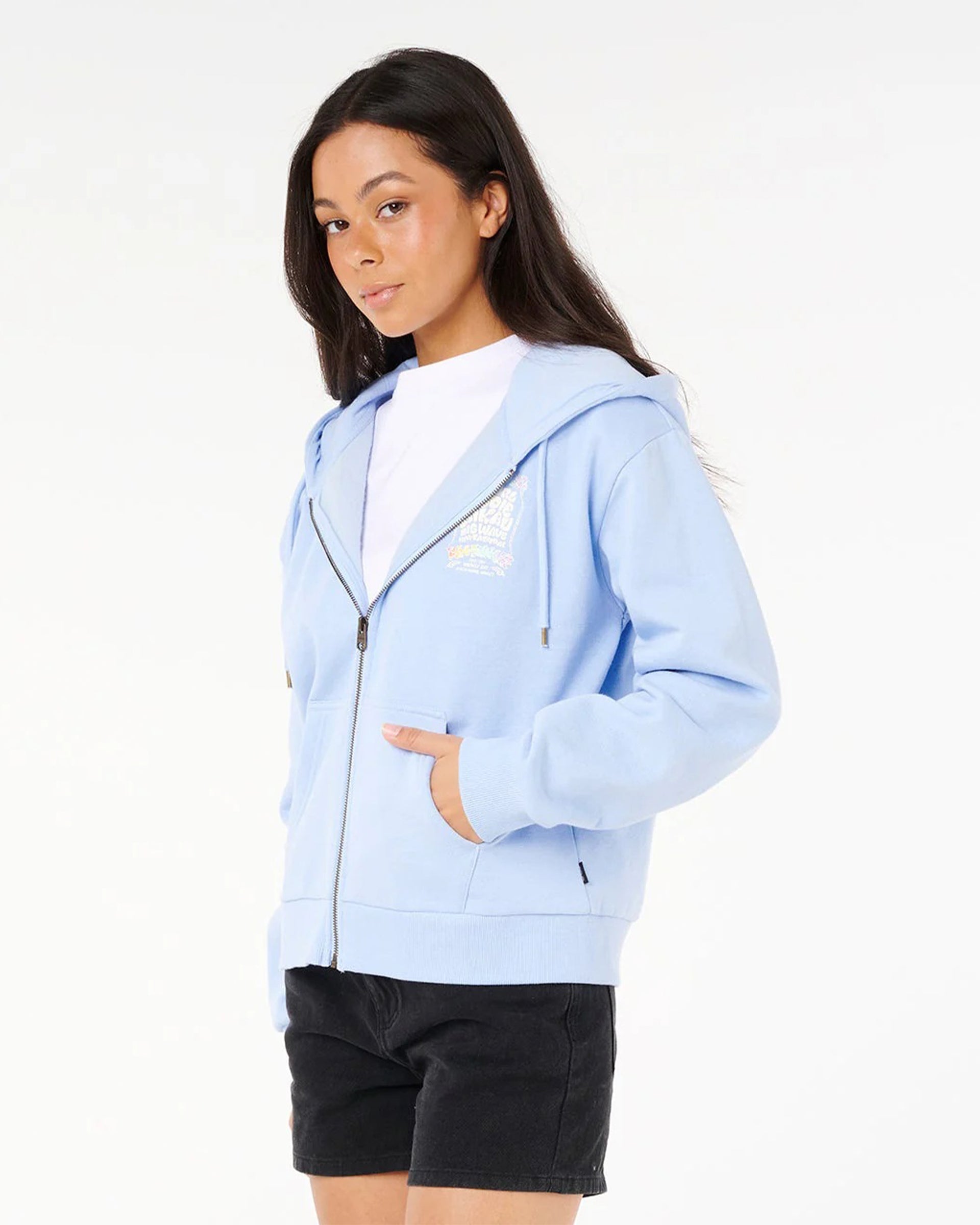 Rip Curl Women's Eddie Would Go Zip Through Fleece - Blue Wind