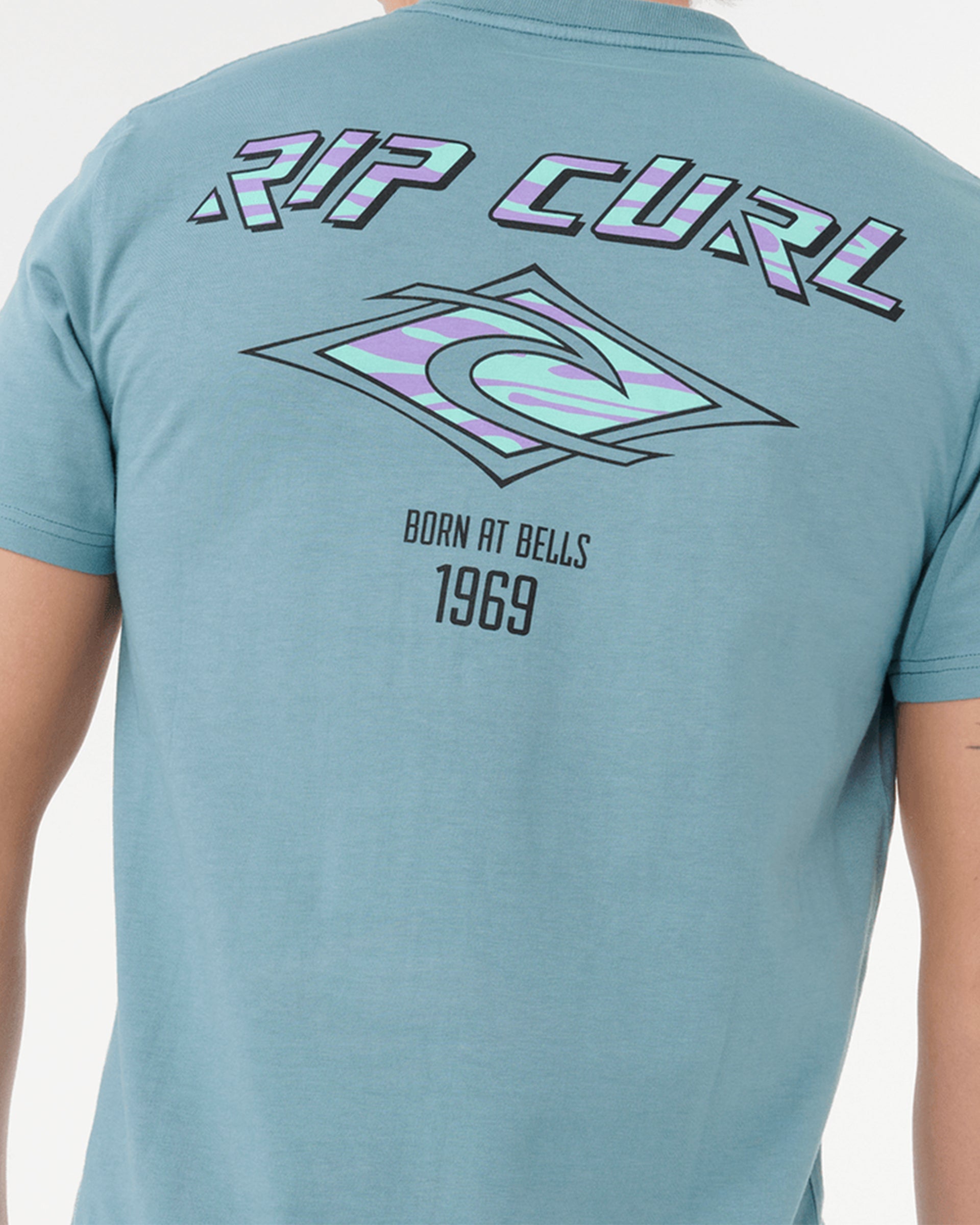 Rip Curl Fade Out Icon Short Sleeve T-Shirt - Storm Blue